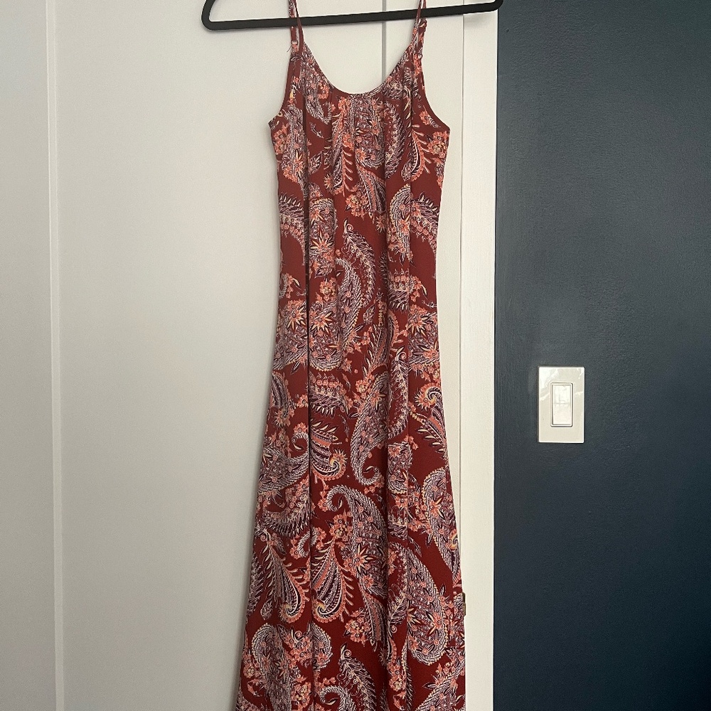 Band of Gypsies, sleeveless paisley, print maxi dress